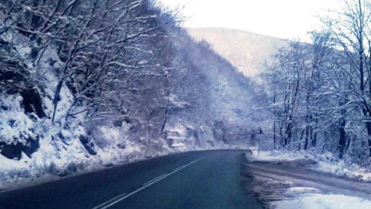 Пътищата са мокри и заснежени, на места има мъгла