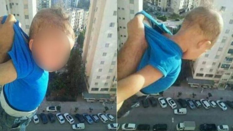 Мъж провеси бебе от 15-ия етаж, за да събира лайкове