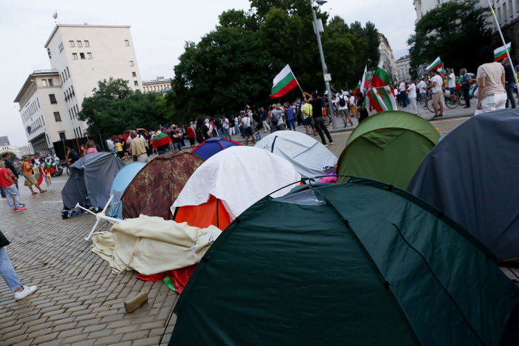 Ден 47: Протестиращи дариха символично бухалки на властта