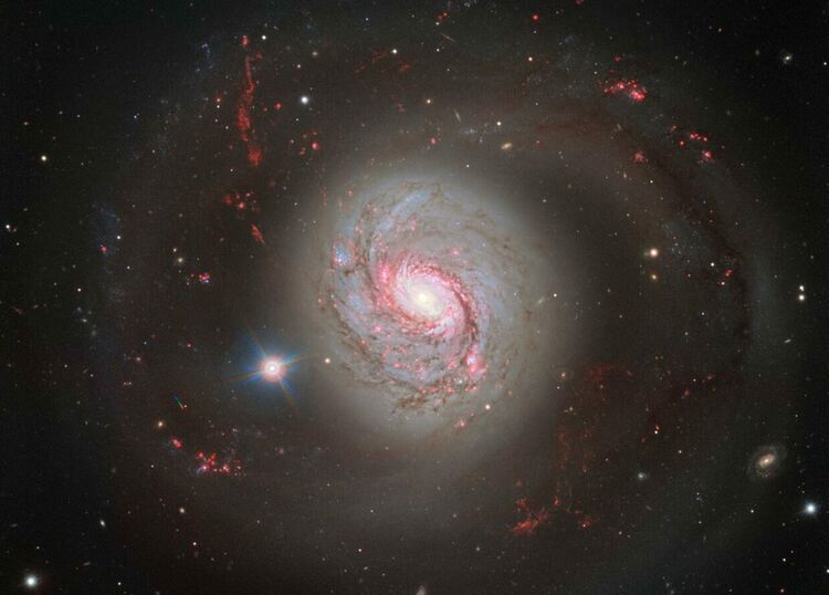 Спиралната галактика Messier 77 в съзвездие Кит, на около 47 милиона светлинни години. Сн.: ESO