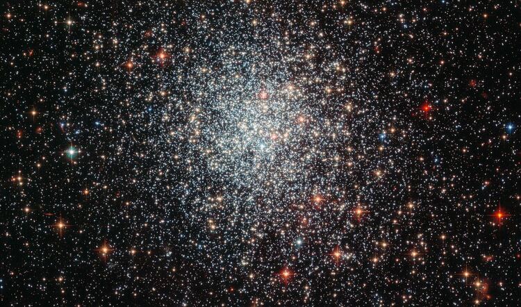 Кълбовидният куп NGC 1783 - един от най-големите кълбовидни купове в Големия Магеланов облак. Кредит ESA/Hubble & NASA