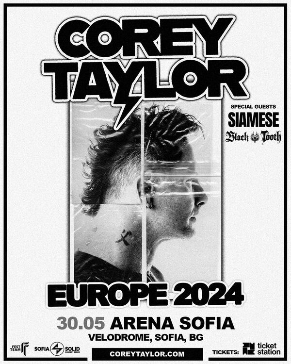 Месец до концерта на Corey Taylor в София 