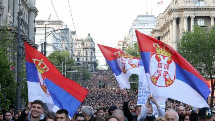 В Сърбия се проведе най-големият антисистемен протест